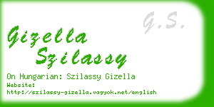 gizella szilassy business card